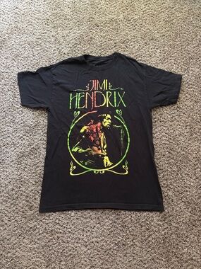 Black Jimi Hendrix Graphic Tee - Vintage Band Shirt